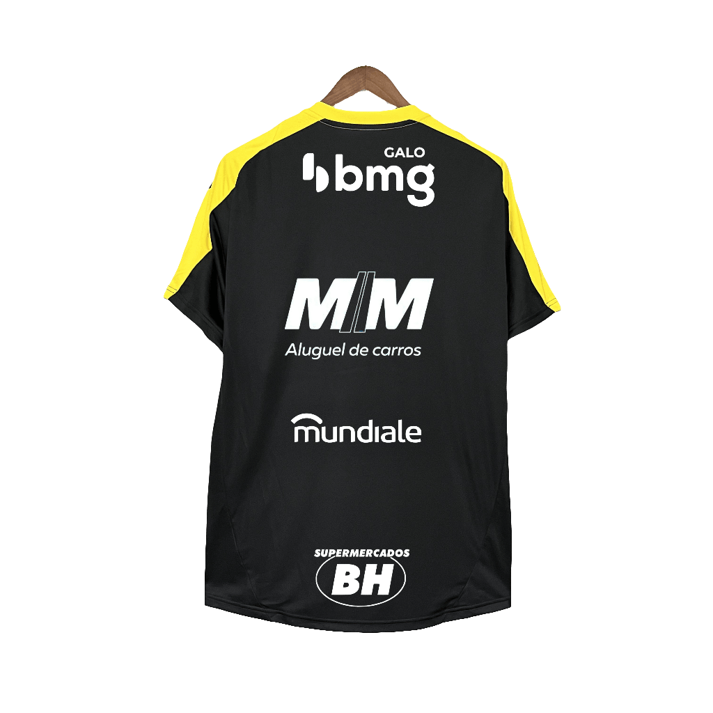 Atletico Mineiro 25/26 Training Jersey - All Sponsors - Black - Fan Version | Free Shipping + Keychain Gift
