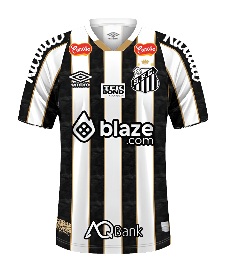 Santos 24/25 II Away Jersey - All Sponsors - Fan Version | Free Shipping + Keychain Gift