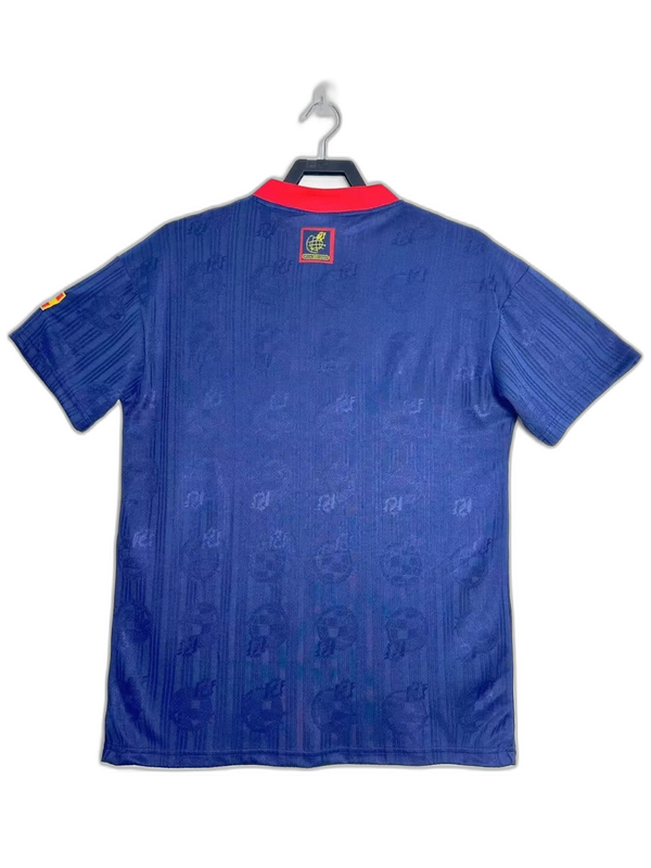 Spain 1996 III Third Jersey - Retro Version | Free Shipping + Keychain Gift