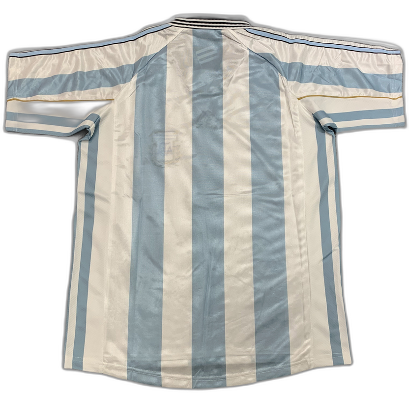 Argentina 1998 I Home Jersey - Retro Version | Free Shipping + Keychain Gift