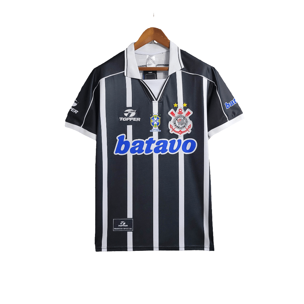 Corinthians 1999 II Away Jersey - Retro Version | Free Shipping + Keychain Gift