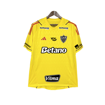 Atletico Mineiro 24/25 Goalkeeper Jersey - Yellow - All Sponsors - Fan Version | Free Shipping + Keychain Gift