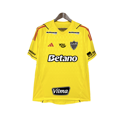 Atletico Mineiro 24/25 Goalkeeper Jersey - Yellow - All Sponsors - Fan Version | Free Shipping + Keychain Gift