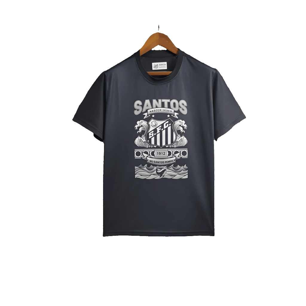Santos 25/26 Casual Edition Jersey - Black - Fan Version | Free Shipping + Keychain Gift