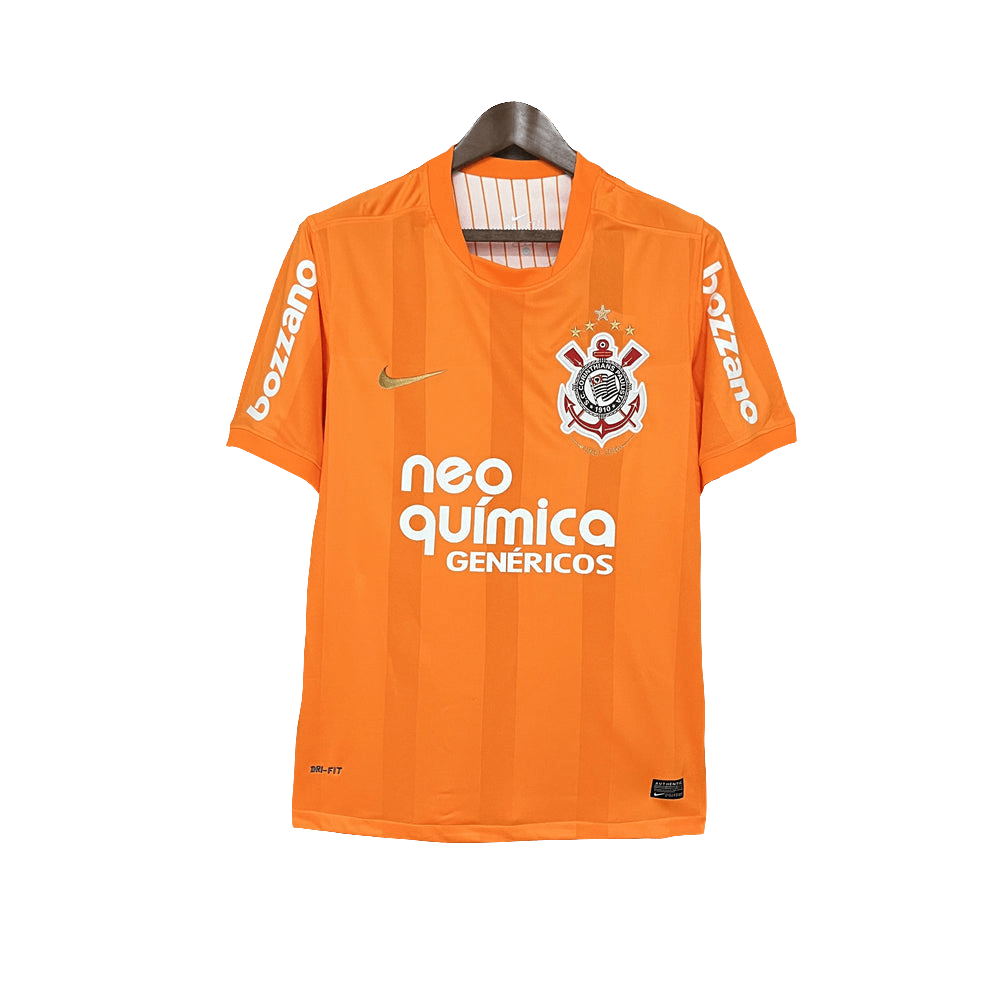 Corinthians 2010 Goalkeeper Orange Jersey - Retro Version | Free Shipping + Keychain Gift