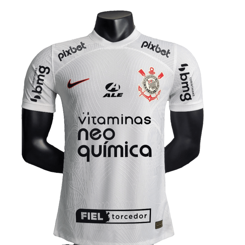 Corinthians 23/24 I Home Jersey - All Sponsors - Player Version | Free Shipping + Keychain Gift