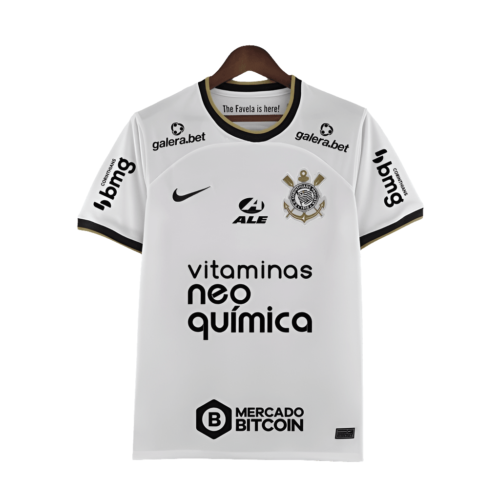 Corinthians 22/23 I Home Jersey - All Sponsors - Fan Version | Free Shipping + Keychain Gift