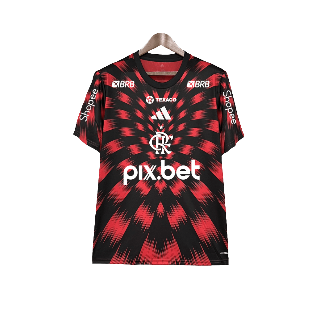 Flamengo 25/26 Pre-Match Jersey - All Sponsors - Fan Version | Free Shipping + Keychain Gift