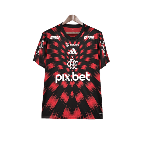 Flamengo 25/26 Pre-Match Jersey - All Sponsors - Fan Version | Free Shipping + Keychain Gift