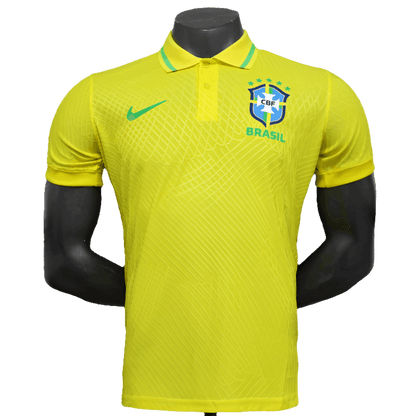 Brazil 25/26 Polo Edition Jersey - Yellow - Player Version | Free Shipping + Keychain Gift