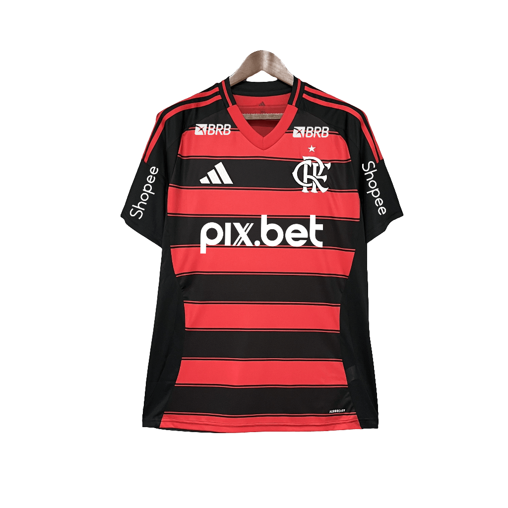 Flamengo 25/26 I Home Jersey - All Sponsors - Fan Version | Free Shipping + Keychain Gift