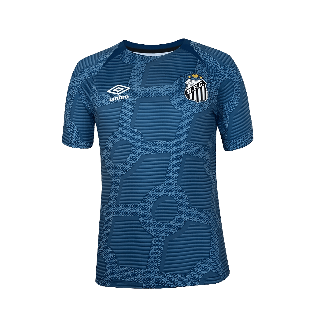 Santos 24/25 Pre-Match Jersey - Blue - Fan Version | Free Shipping + Keychain Gift