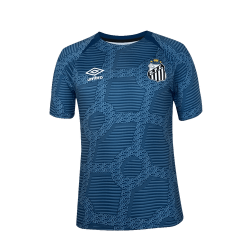 Santos 24/25 Pre-Match Jersey - Blue - Fan Version | Free Shipping + Keychain Gift