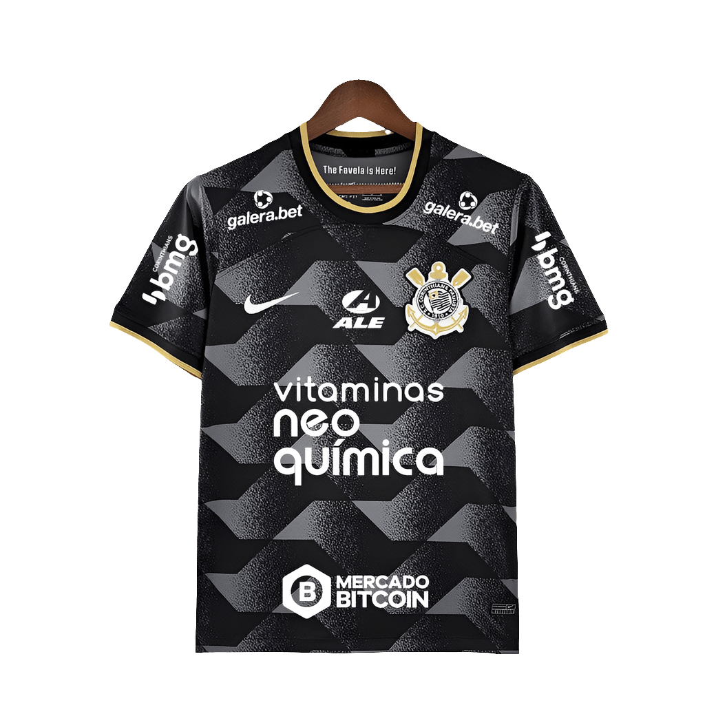 Corinthians 22/23 II Away Jersey - All Sponsors - Fan Version | Free Shipping + Keychain Gift