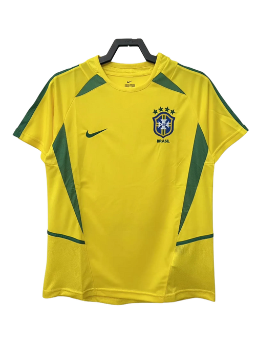 Brazil 2002 I Home Jersey - Retro Version | Free Shipping + Keychain Gift