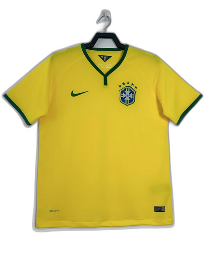 Brazil 2014 I Home Jersey - Retro Version | Free Shipping + Keychain Gift