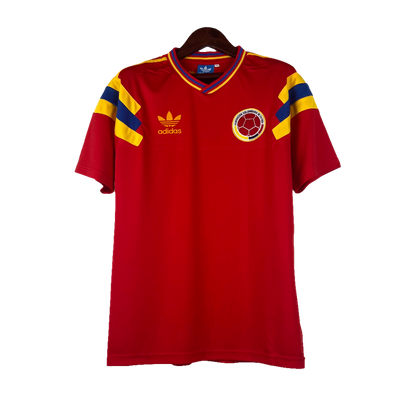 Colombia 1990 II Away Jersey - Retro Version | Free Shipping + Keychain Gift