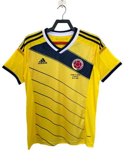 Colombia 2014 I Home Jersey - Retro Version | Free Shipping + Keychain Gift