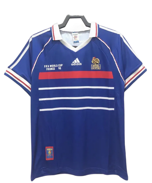 France 1998 I Home Jersey - Retro Version | Free Shipping + Keychain Gift