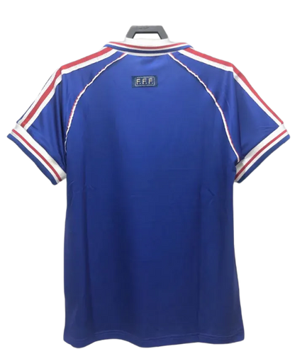 France 1998 I Home Jersey - Retro Version | Free Shipping + Keychain Gift