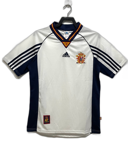 Spain 1998 II Away Jersey - Retro Version | Free Shipping + Keychain Gift