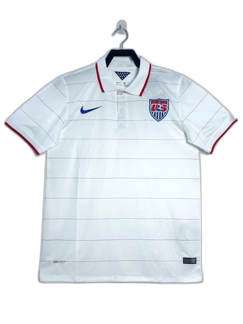 USA 2014 White Jersey - Retro Version | Free Shipping + Keychain Gift
